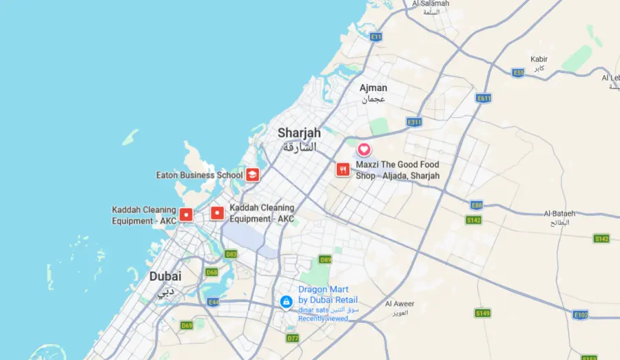 Preview map for Secure Eye Technologies in Ajman
