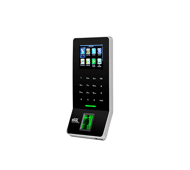 Fingerprint access control system installed at an Abu Dhabi office entrance