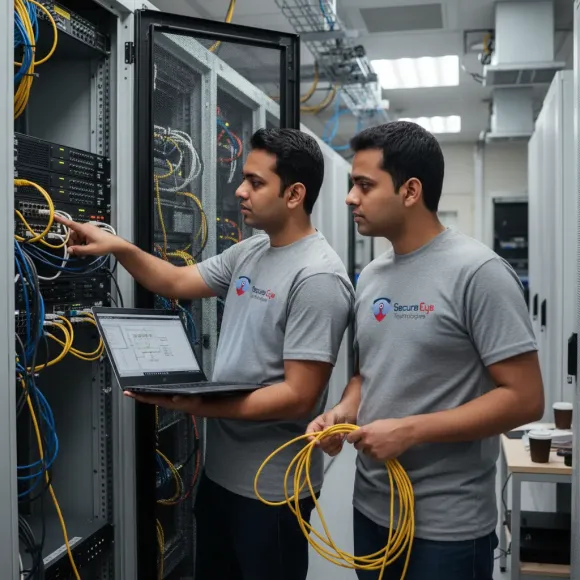 Secure Eye Technology team working on IT systems